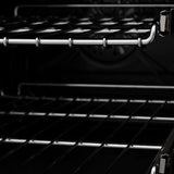 ZLINE Autograph Edition 36 in. 4.6 cu. ft. Legacy Dual Fuel Range with 6 Burner Gas Cooktop and Electric Convection Oven in Satin Stainless Steel with Black Matte Door and Polished Gold Accents (RASZ-BLM-36-G)