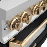 ZLINE Autograph Edition 36 in. 4.6 cu. ft. Legacy Dual Fuel Range with 6 Burner Gas Cooktop and Electric Convection Oven