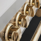 ZLINE Autograph Edition 48 in. 6.0 cu. ft. Legacy Dual Fuel Range with 7 Burner Gas Cooktop and 2 Electric Ovens (RAZ-BLM-48-G)