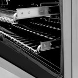 ZLINE Autograph Edition 60 in. 7.4 cu. ft. Legacy Dual Fuel Range with 9 Burner Gas Cooktop and 2 Electric Convection Ovens in Stainless Steel and Matte Black Accents (RAZ-60-MB)