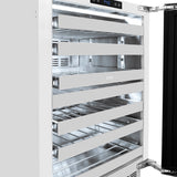 ZLINE Autograph Edition 24 in. Touchstone Dual Zone 44 Bottle Wine Cooler with Satin Stainless Steel Glass Door and Champagne Bronze Handle (RWDOZ-SN-24-CB)