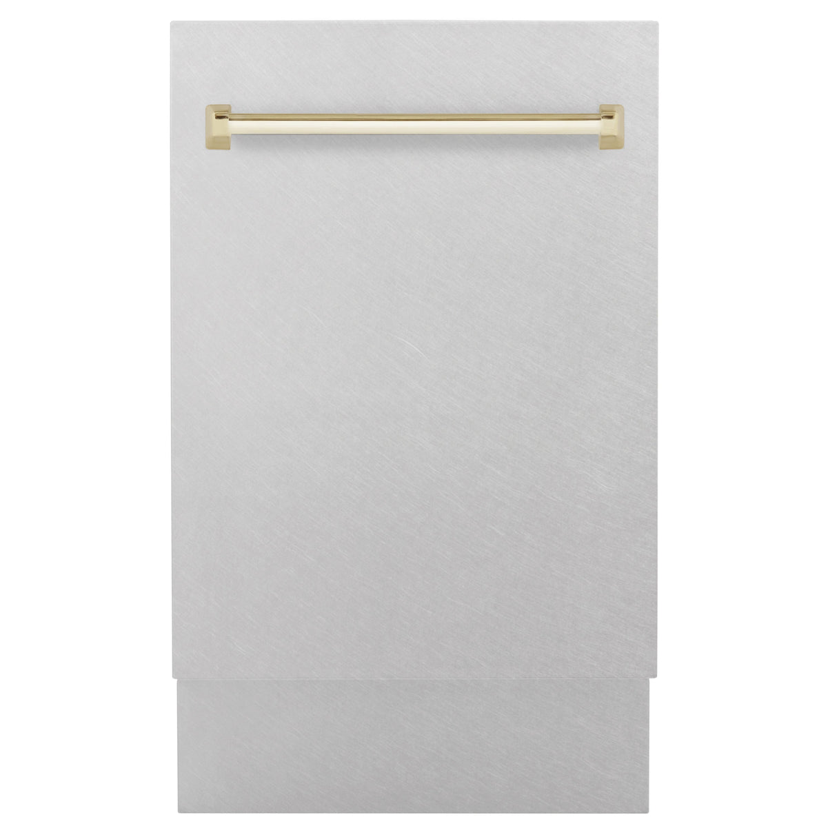 ZLINE Autograph Edition 18” Tallac Series 3rd Rack Top Control Built-In Dishwasher in Fingerprint Resistant Stainless Steel with Polished Gold Handle, 51dBa (DWVZ-SN-18-G)