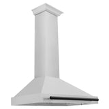 ZLINE 36 in. Autograph Edition Convertible Fingerprint Resistant DuraSnow® Stainless Steel Range Hood with Matte Black Handle (KB4SNZ-36-MB)