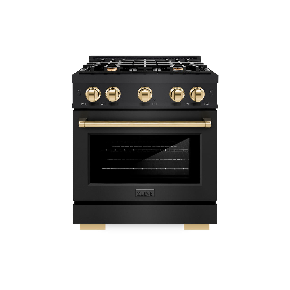Selecta Rage Front ZLINE Autograph Edition 30 in. 4.2 cu. ft. Select Gas Range with 4 Bur ...