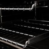 ZLINE Autograph Edition 48 in. 6.0 cu. ft. Legacy Dual Fuel Range with 7 Burner Gas Cooktop and 2 Electric Ovens in Stainless Steel and Matte Black Accents (RAZ-48-MB)
