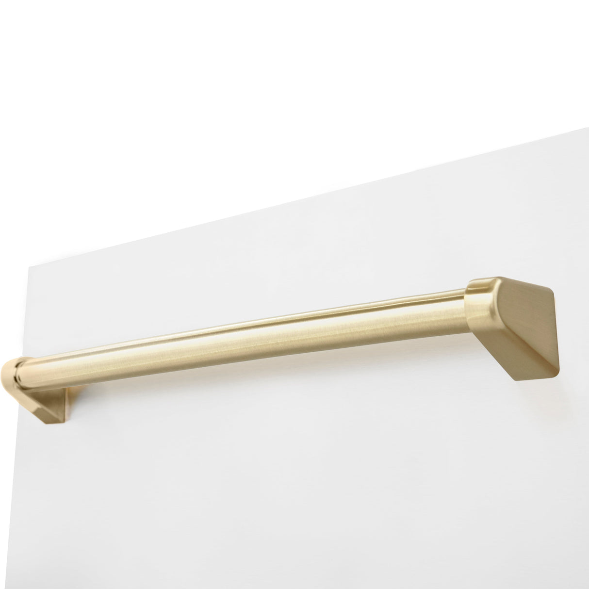 ZLINE Autograph Edition 18” Tallac Series 3rd Rack Top Control Built-In Dishwasher in White Matte with Polished Gold Handle, 51dBa (DWVZ-WM-18-G)