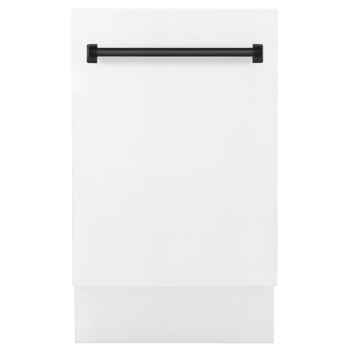 ZLINE Autograph Edition 18” Tallac Series 3rd Rack Top Control Built-In Dishwasher in White Matte with Matte Black Handle, 51dBa (DWVZ-WM-18-MB)