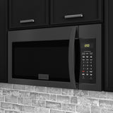 ZLINE 1.5 cu. ft. Over the Range Convection Microwave Oven in Black Stainless Steel with Modern Handle and Sensor Cooking (MWO-OTR-30-BS)
