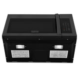 ZLINE 1.5 cu. ft. Over the Range Convection Microwave Oven in Black Stainless Steel with Modern Handle and Sensor Cooking (MWO-OTR-30-BS)
