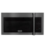 ZLINE 1.5 cu. ft. Over the Range Convection Microwave Oven in Black Stainless Steel with Traditional Handle and Sensor Cooking (MWO-OTR-H-30-BS)