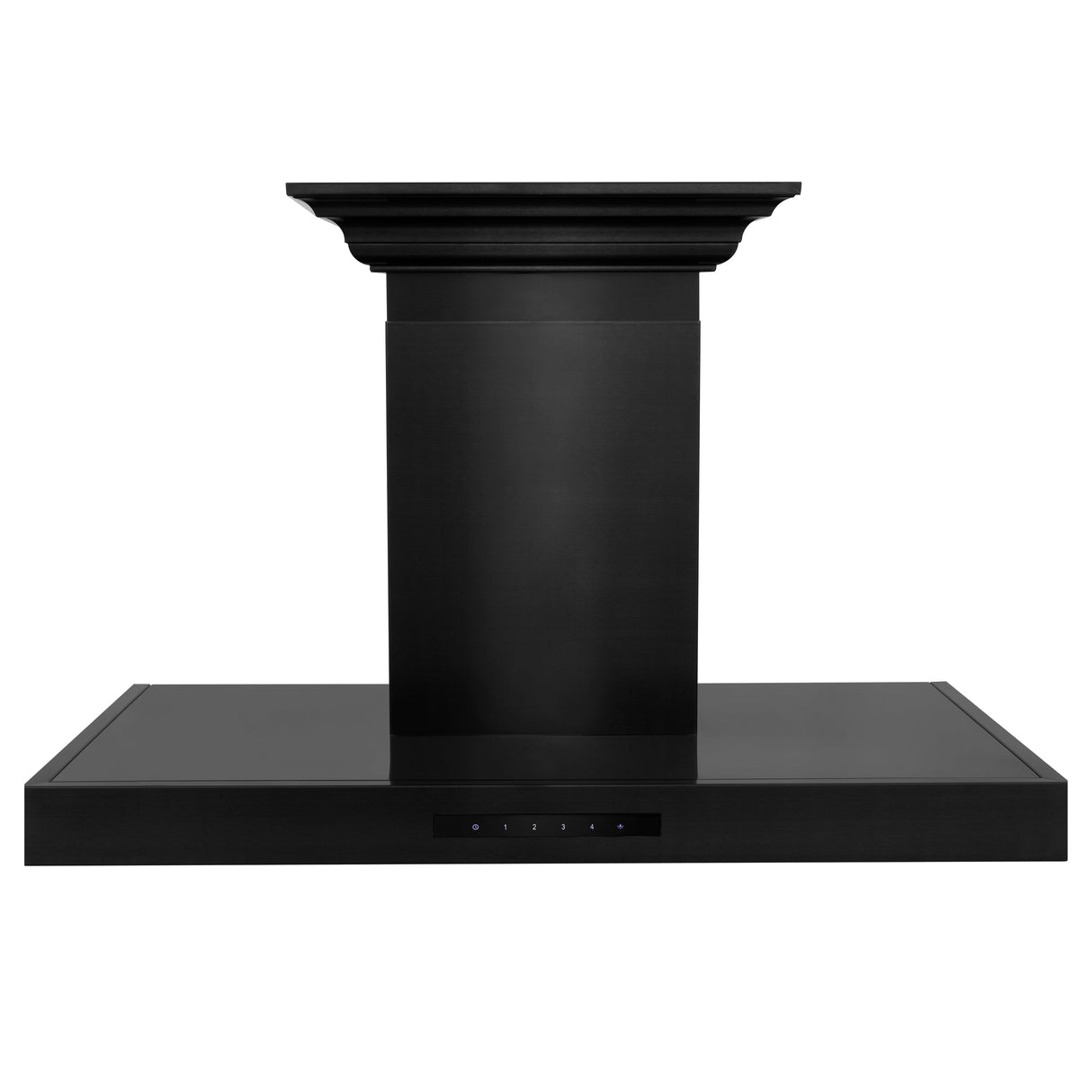 ZLINE 30" Convertible Vent Wall Mount Range Hood in Black Stainless Steel with Crown Molding (BSKENCRN-30)