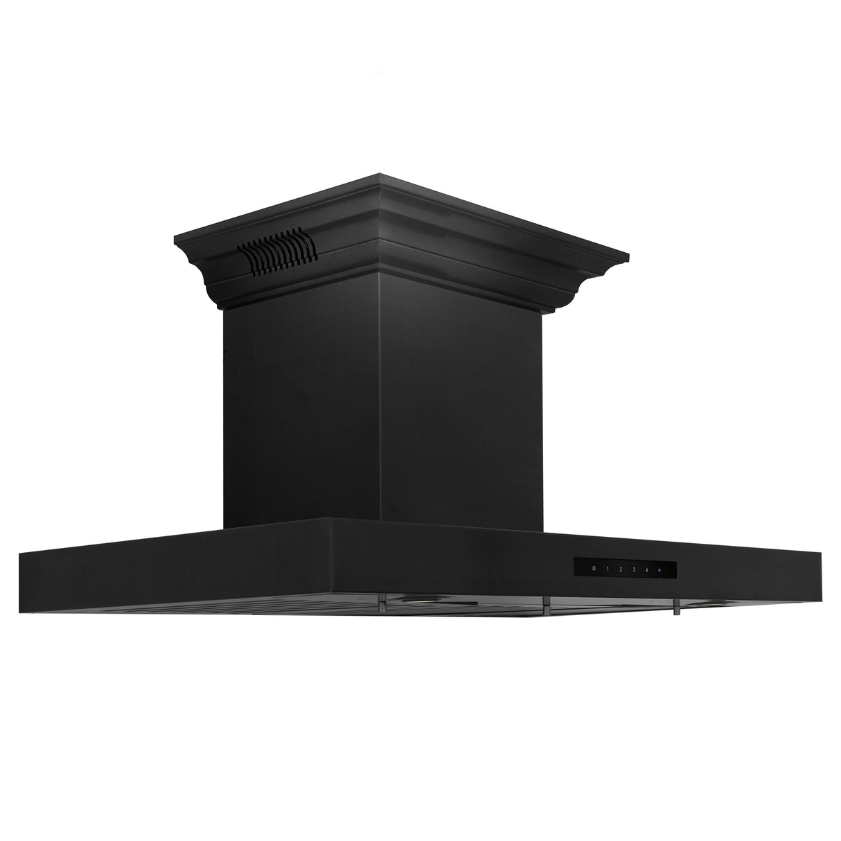 36" ZLINE CrownSound™Ducted Vent Wall Mount Range Hood in Black Stainless Steel with Built-in Bluetooth Speakers (BSKENCRN-BT-36)