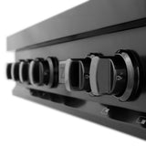 ZLINE 36 in. Legacy Gas Rangetop with 6 Brass Burners and Porcelain Cooktop in Black Stainless Steel (RTB-BR-36)