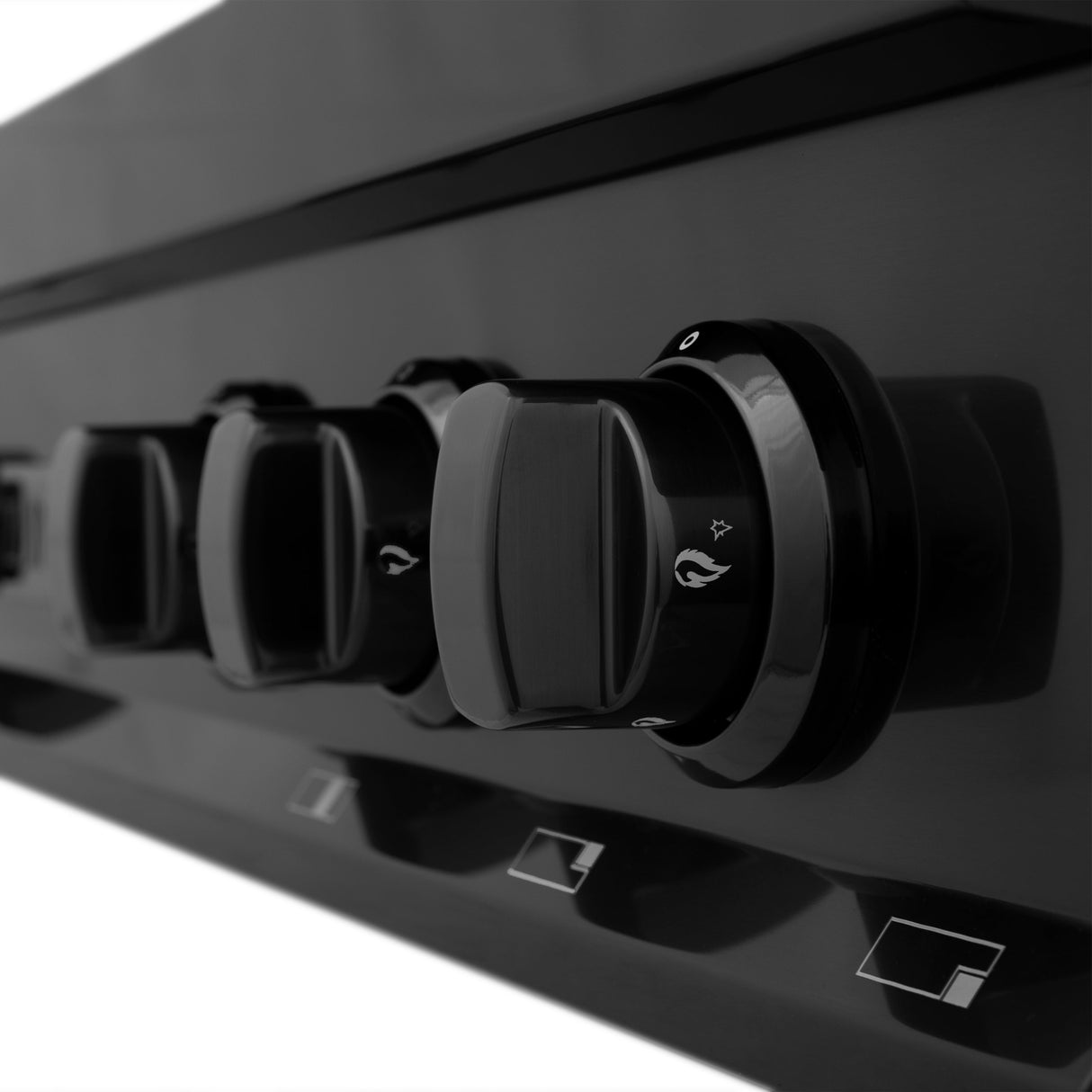 ZLINE 48 in. Legacy Gas Rangetop with 6 Brass Burners and Porcelain Cooktop in Black Stainless Steel (RTB-BR-48)