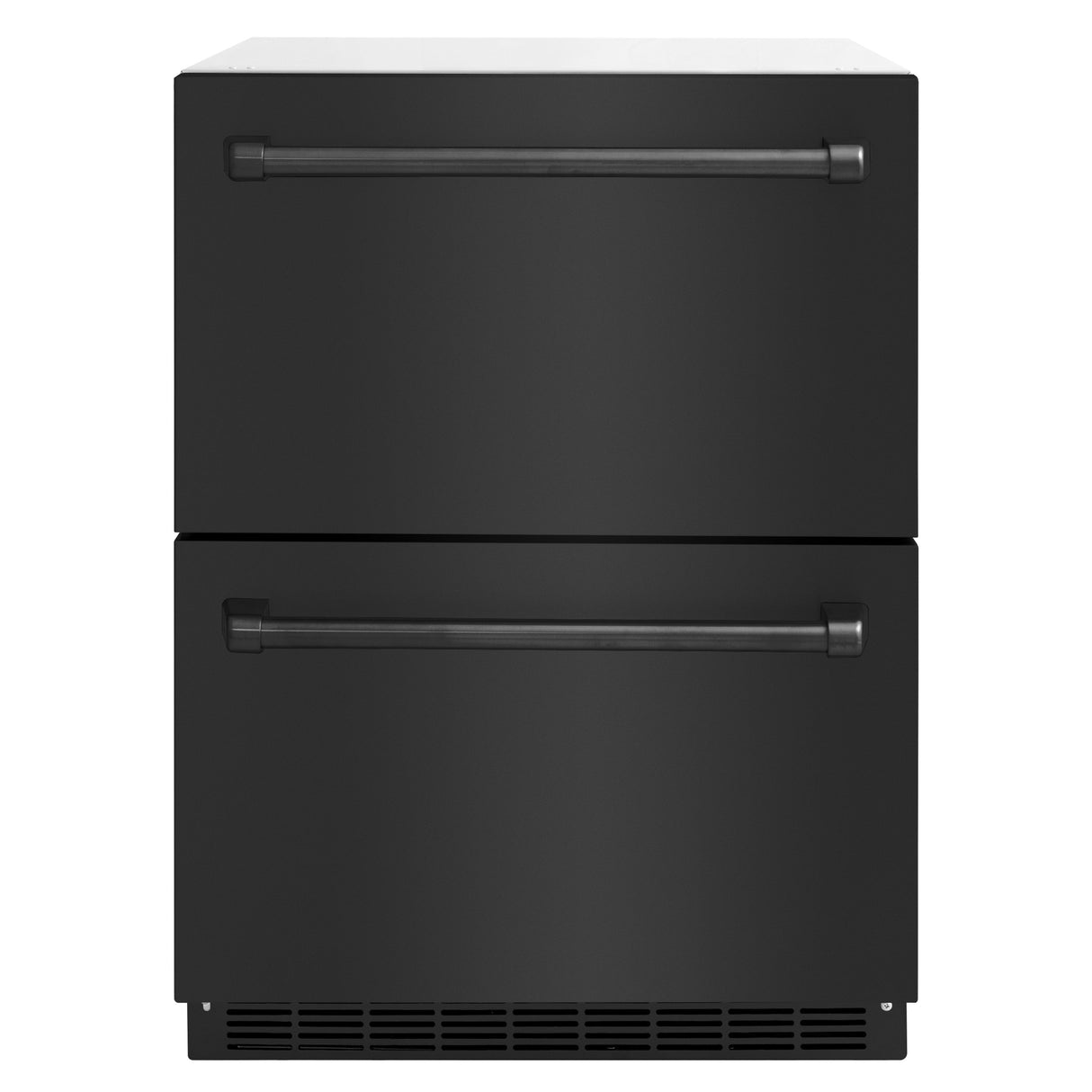 ZLINE 24 in. Touchstone 168 Can Outdoor-Rated Dual Refrigerator Drawer with Black Stainless Steel Doors (RDSO-BS-24)
