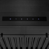 24" ZLINE CrownSound™Ducted Vent Wall Mount Range Hood in Black Stainless Steel with Built-in Bluetooth Speakers (BSKENCRN-BT-24)