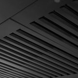 ZLINE 30" Convertible Vent Wall Mount Range Hood in Black Stainless Steel with Crown Molding (BSKENCRN-30)