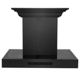 24" ZLINE CrownSound™Ducted Vent Wall Mount Range Hood in Black Stainless Steel with Built-in Bluetooth Speakers (BSKENCRN-BT-24)