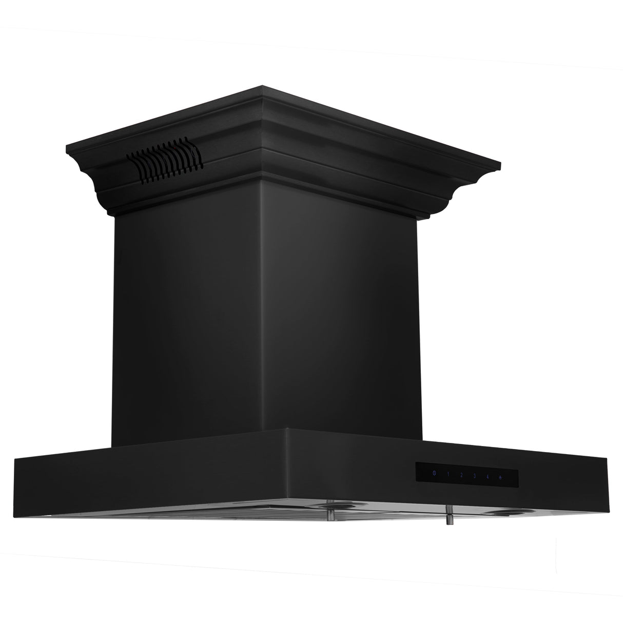 24" ZLINE CrownSound™Ducted Vent Wall Mount Range Hood in Black Stainless Steel with Built-in Bluetooth Speakers (BSKENCRN-BT-24)