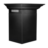 ZLINE 36" Convertible Vent Wall Mount Range Hood in Black Stainless Steel with Crown Molding (BSKENCRN-36)