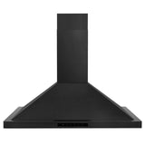 ZLINE 30" Convertible Wall Mount Range Hood in Black Stainless Steel with Set of 2 Charcoal Filters, LED lighting and Dishwasher-Safe Baffle Filters (BSKBN-CF-30)