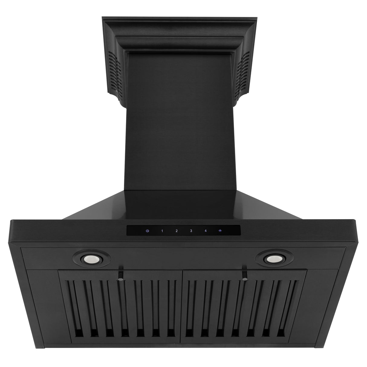 30" ZLINE CrownSound™Ducted Vent Wall Mount Range Hood in Black Stainless Steel with Built-in Bluetooth Speakers (BSKBNCRN-BT-30)