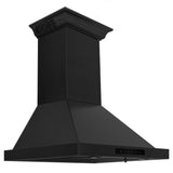 30" ZLINE CrownSound™Ducted Vent Wall Mount Range Hood in Black Stainless Steel with Built-in Bluetooth Speakers (BSKBNCRN-BT-30)