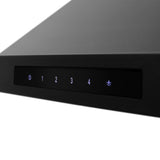 36" ZLINE CrownSound™Ducted Vent Wall Mount Range Hood in Black Stainless Steel with Built-in Bluetooth Speakers (BSKBNCRN-BT-36)