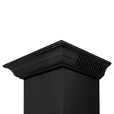 36" ZLINE CrownSound™Ducted Vent Wall Mount Range Hood in Black Stainless Steel with Built-in Bluetooth Speakers (BSKBNCRN-BT-36)