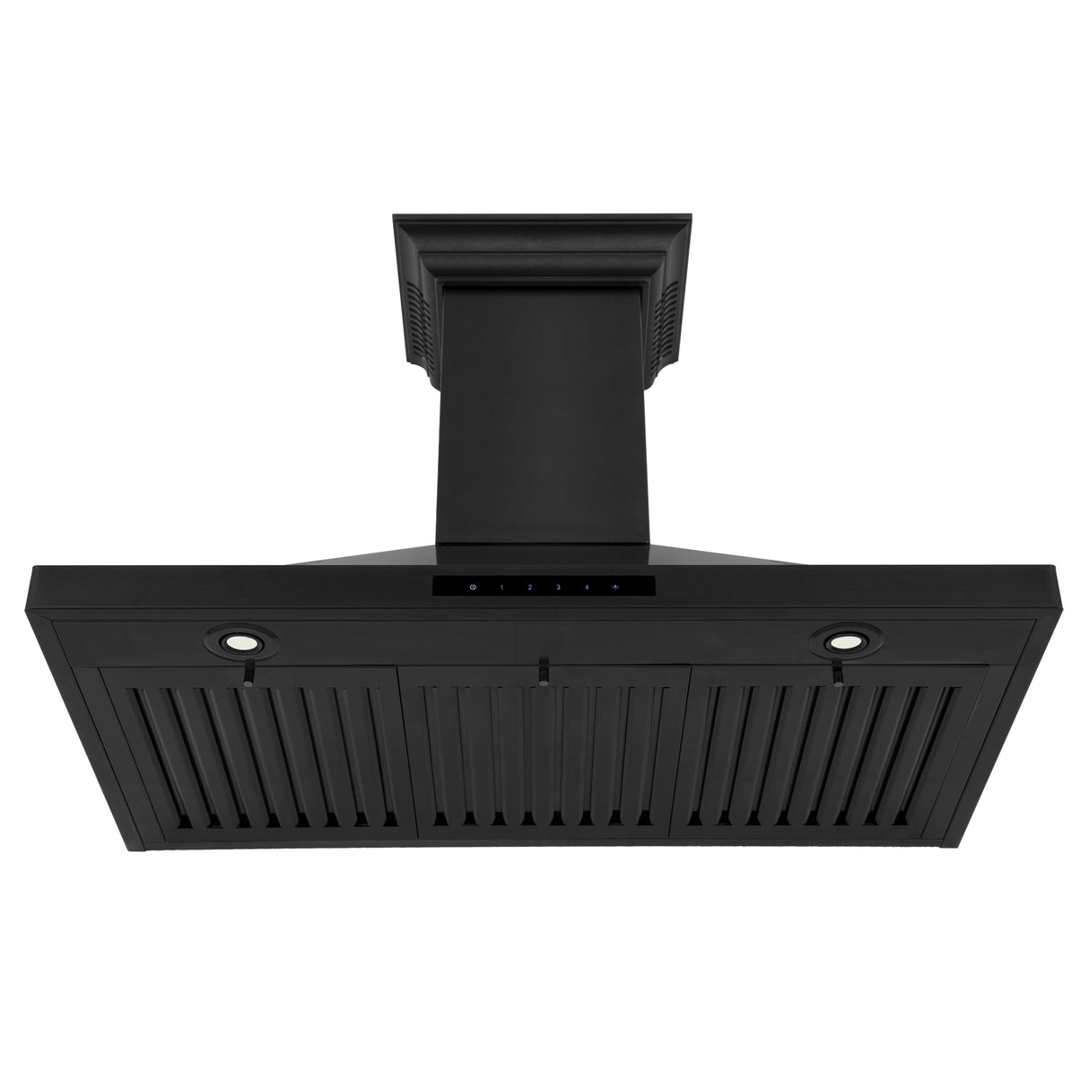 36" ZLINE CrownSound™Ducted Vent Wall Mount Range Hood in Black Stainless Steel with Built-in Bluetooth Speakers (BSKBNCRN-BT-36)