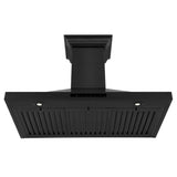 36" ZLINE CrownSound™Ducted Vent Wall Mount Range Hood in Black Stainless Steel with Built-in Bluetooth Speakers (BSKBNCRN-BT-36)
