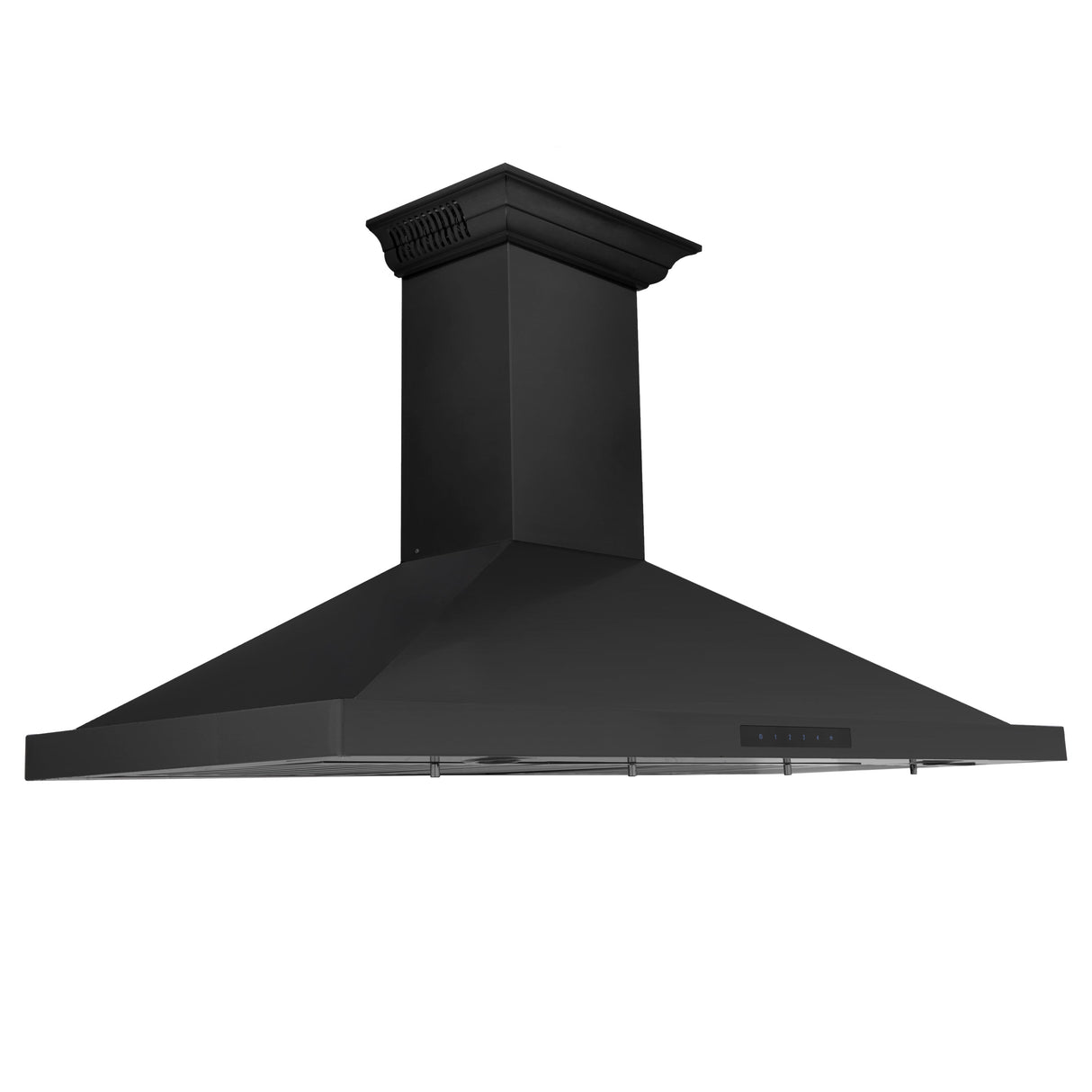 48" ZLINE CrownSound™Ducted Vent Wall Mount Range Hood in Black Stainless Steel with Built-in Bluetooth Speakers (BSKBNCRN-BT-48)