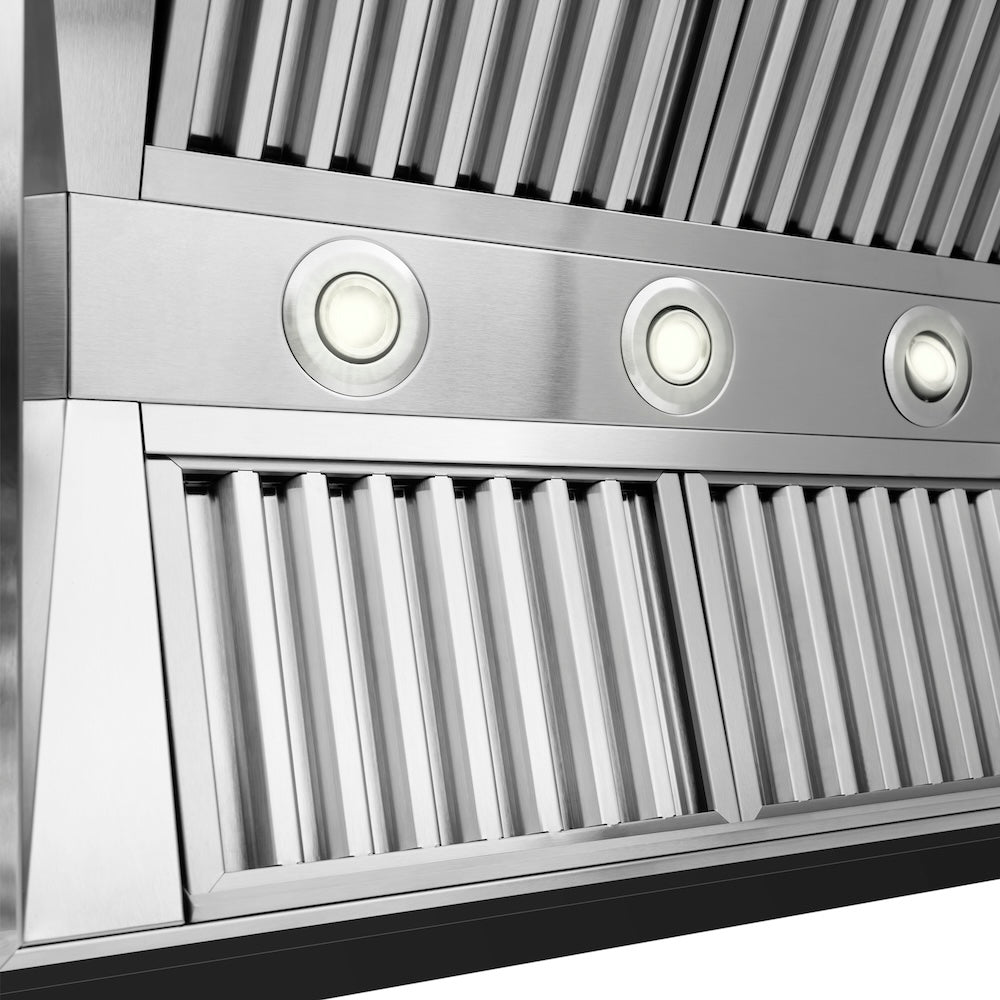 ZLINE 36 in. Wooden Wall Mount Range Hood in Rustic Black Finish (355CC-36)