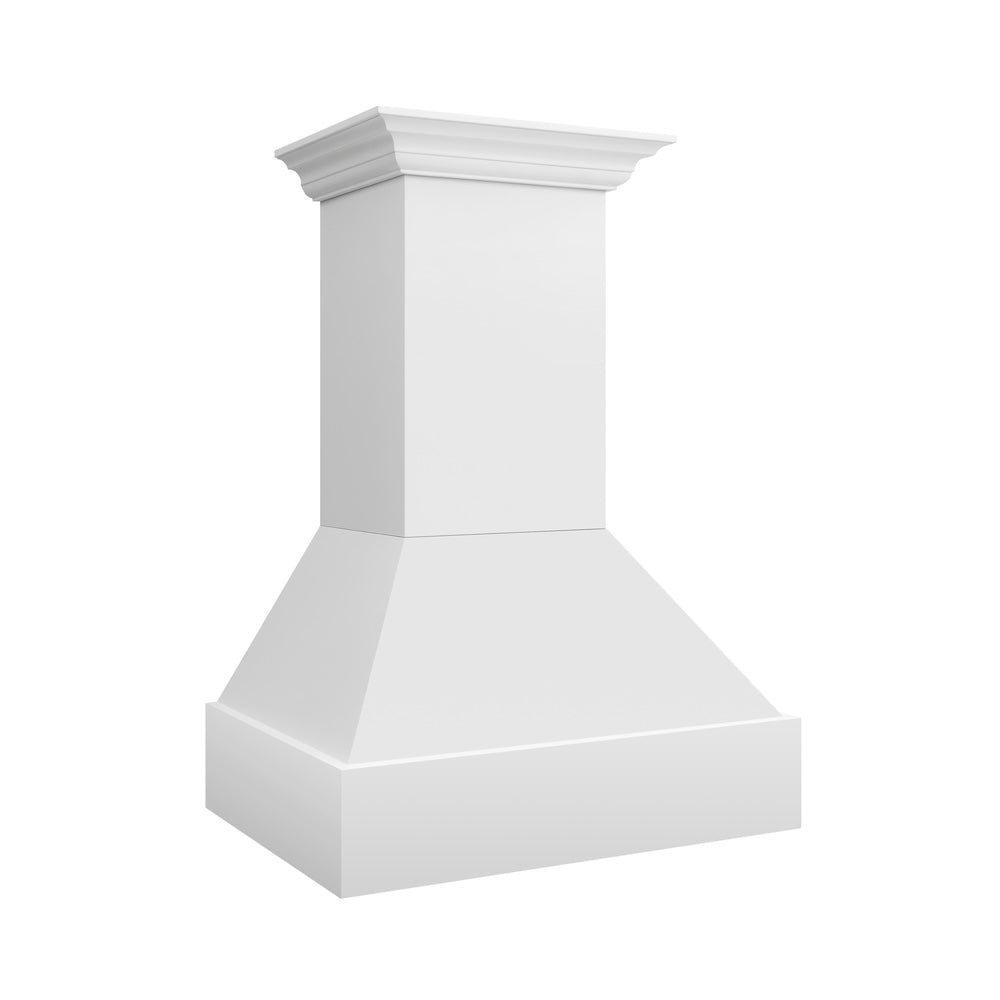 ZLINE 36 in. Wooden Wall Mount Range Hood in Rustic Bright White Finish (355WW-36)