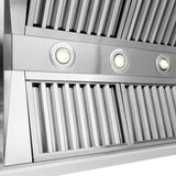 ZLINE 36 in. Wooden Wall Mount Range Hood in Rustic Bright White Finish (355WW-36)