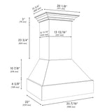 ZLINE 36 in. Wooden Wall Mount Range Hood in Rustic Bright White Finish (355WW-36)