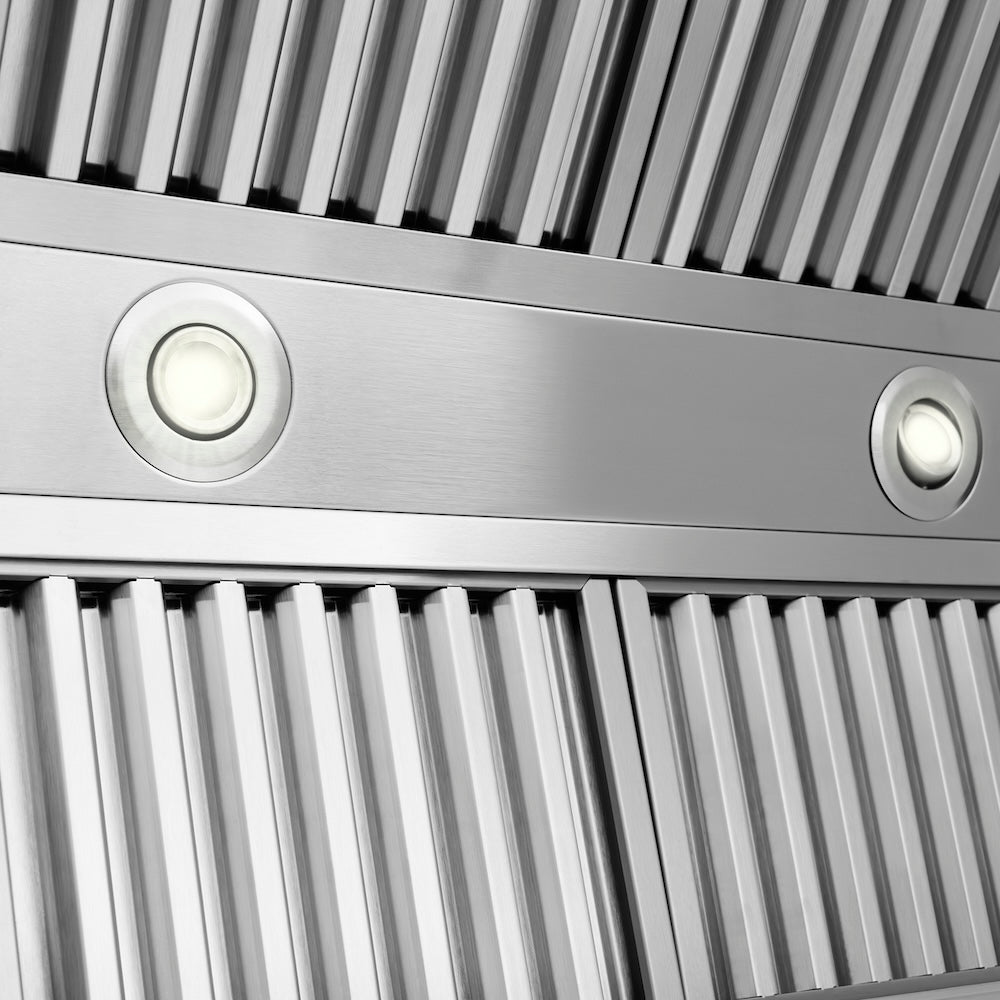 ZLINE 36 in. Wooden Wall Mount Range Hood in Rustic Shiplap Bright White Finish with Stainless Steel Accents (365WW-36)