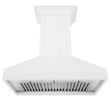 ZLINE 36 in. Wooden Wall Mount Range Hood in Shiplap Bright White Finish (KPWW-36)