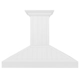 ZLINE 48 in. Wooden Wall Mount Range Hood in Shiplap Bright White Finish (KPWW-48)
