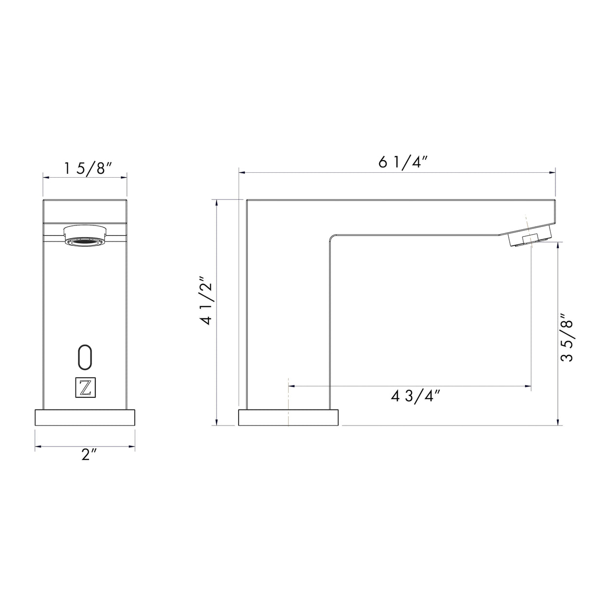 ZLINE Bliss Touchless Bath Faucet in Brushed Nickel (BLS-BFS-BN)