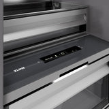 ZLINE 24 in. 12.4 cu. ft. Column Freezer in Black Stainless Steel with Graphite Gray Interior (RCFV-BS-24)