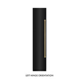 ZLINE Autograph Edition 18 in. 8.6 cu. ft. Left Hinge Column Freezer in Black Stainless Steel with Graphite Gray Interior and Champagne Bronze Accents (RCFVLZ-BS-18-CB)