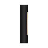 ZLINE Autograph Edition 18 in. 8.6 cu. ft. Left Hinge Column Freezer in Black Stainless Steel with Graphite Gray Interior and Polished Gold Accents (RCFVLZ-BS-18-G)