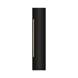 ZLINE Autograph Edition 18 in. 8.6 cu. ft. Right Hinge Column Freezer in Black Stainless Steel with Graphite Gray Interior and Champagne Bronze Accents (RCFVRZ-BS-18-CB)