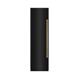 ZLINE Autograph Edition 24 in. 12.4 cu. ft. Column Freezer in Black Stainless Steel with Graphite Gray Interior and Polished Gold Accents (RCFVZ-BS-24-G)