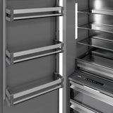ZLINE 30 in. 16.7 cu. ft. Column Refrigerator in Black Stainless Steel with Graphite Gray Interior (RCRV-BS-30)