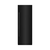 ZLINE 30 in. 16.7 cu. ft. Column Refrigerator in Black Stainless Steel with Graphite Gray Interior (RCRV-BS-30)
