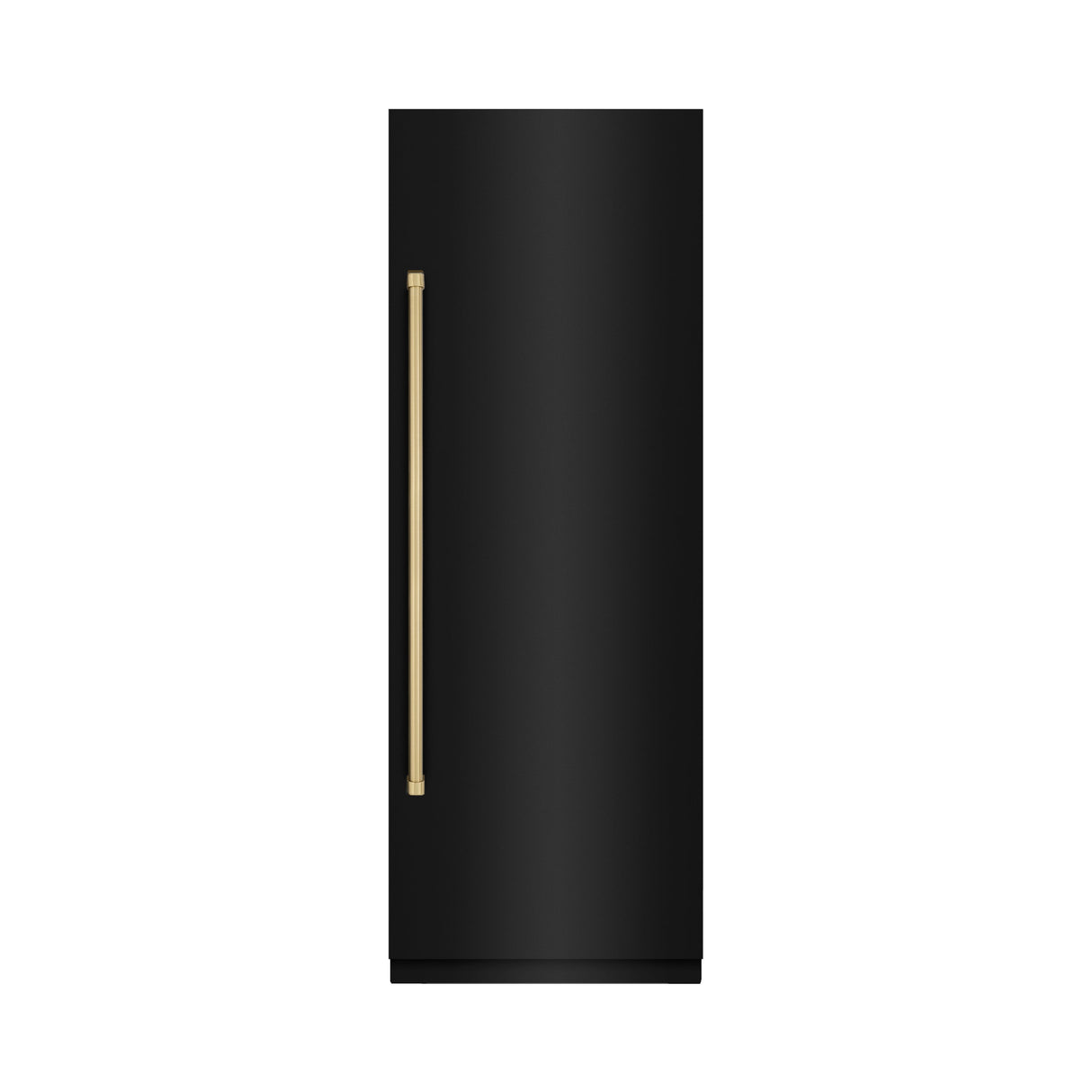 ZLINE Autograph Edition 30 in. 16.7 cu. ft. Column Refrigerator in Black Stainless Steel with Graphite Gray Interior and Champagne Bronze Accents (RCRVZ-BS-30-CB)