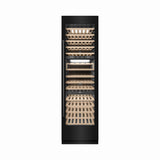 ZLINE 24 in. 12.4 cu. ft. Triple Zone 100 Bottle Column Wine Cooler in Black Stainless Steel (RCWV-BS-24)