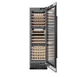 ZLINE 24 in. 12.4 cu. ft. Triple Zone 100 Bottle Column Wine Cooler in Black Stainless Steel (RCWV-BS-24)